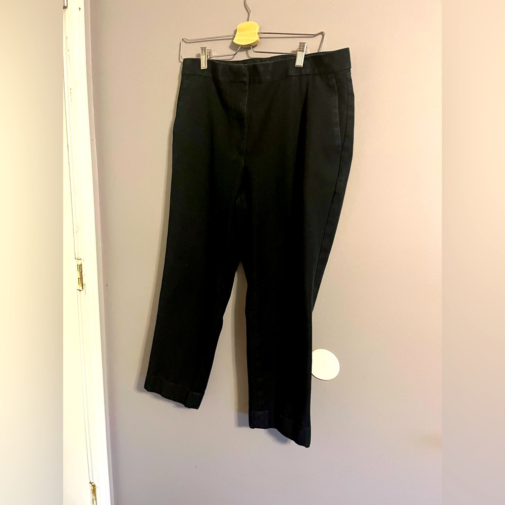 Women’s Ann Taylor Black Cuffed Pants - Curvy Fit 
Size 12 - Gently Used
